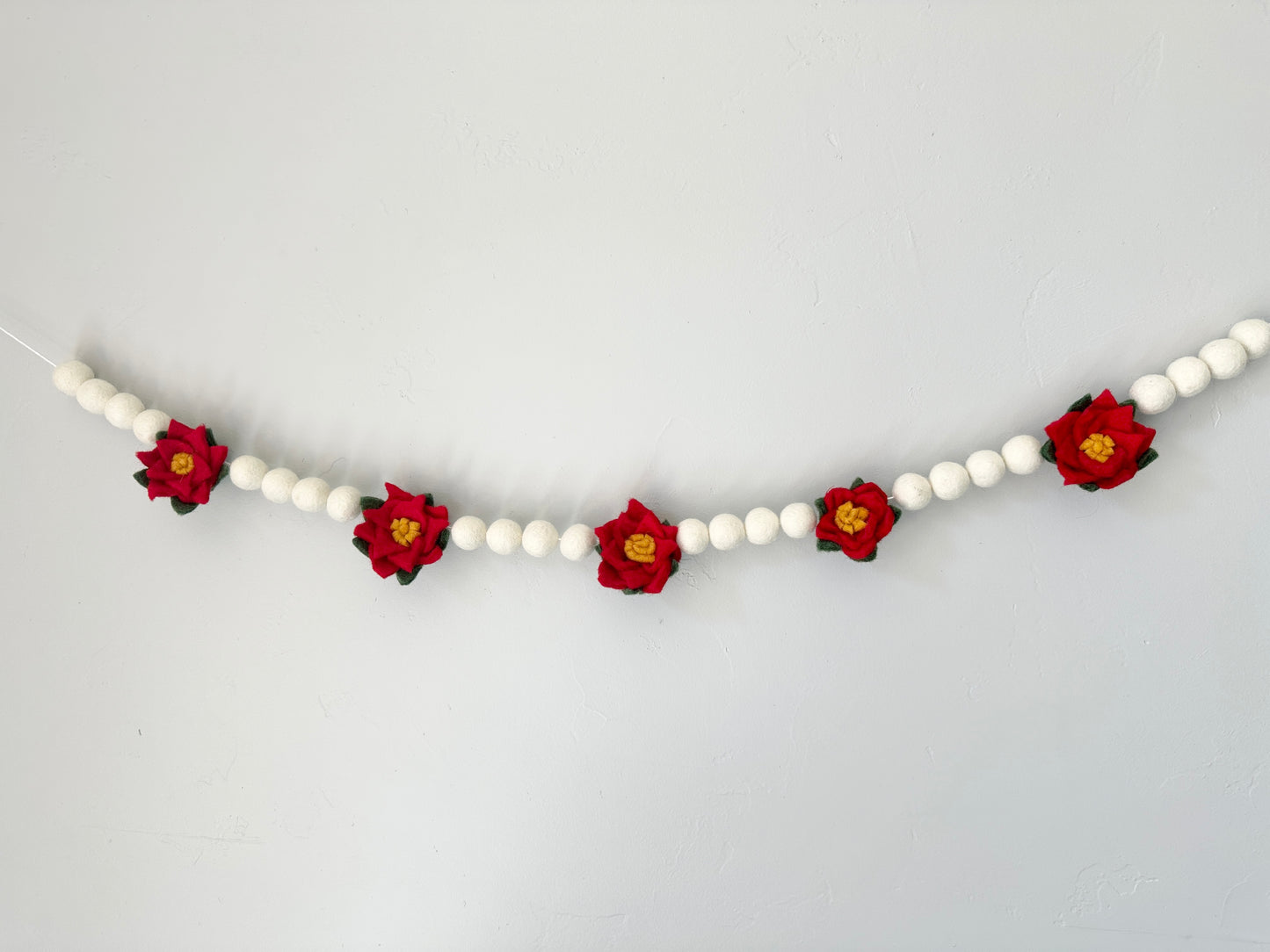 Poinsettia Flower Garland