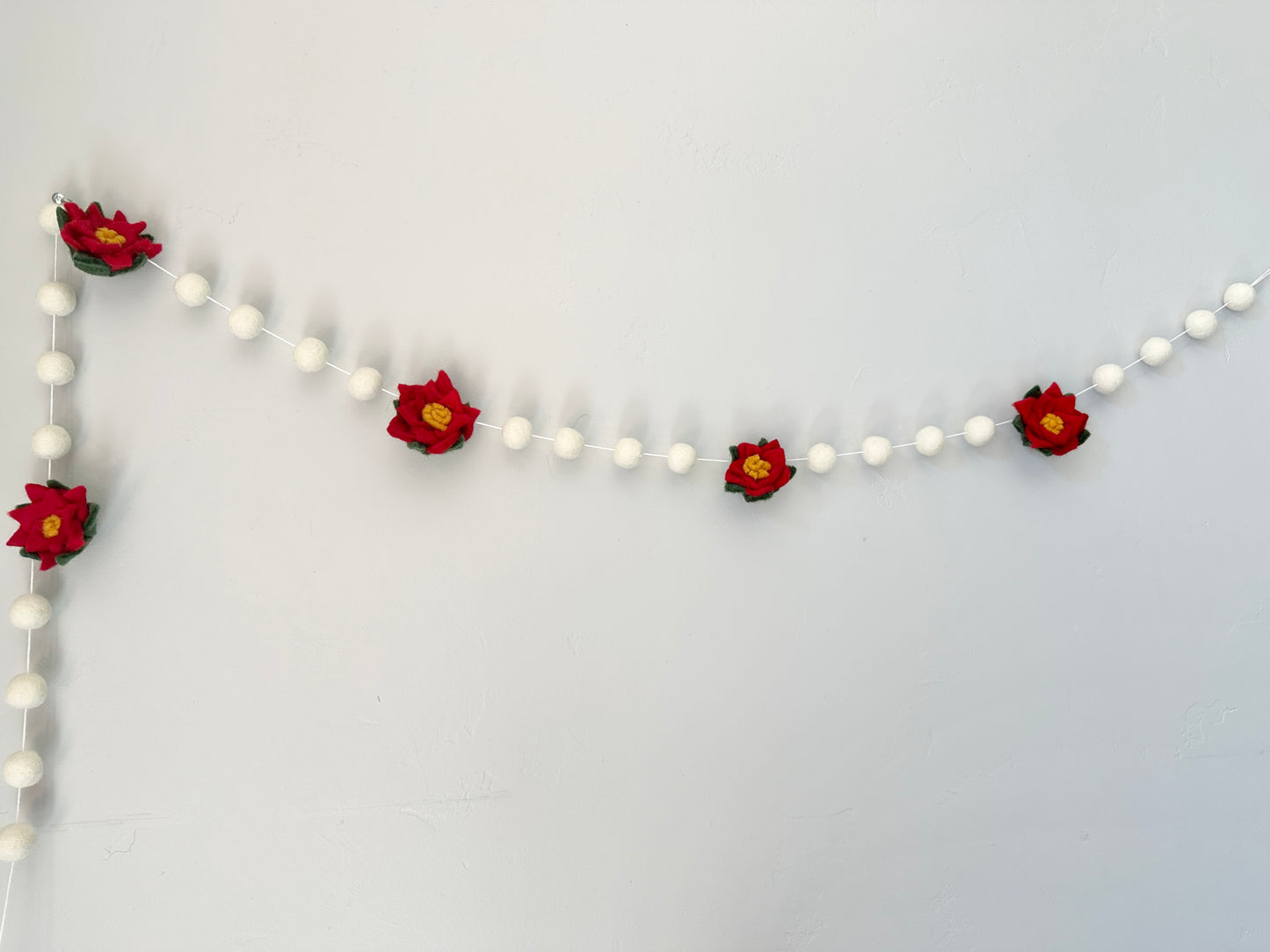 Poinsettia Flower Garland
