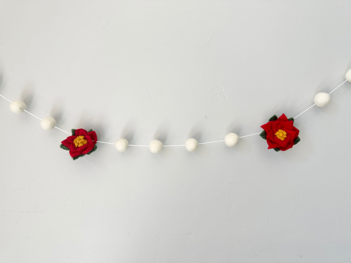 Poinsettia Flower Garland