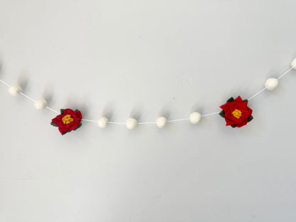 Poinsettia Flower Garland
