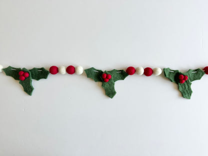 Mistletoe Felt Ball Garland
