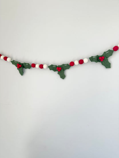 Mistletoe Felt Ball Garland