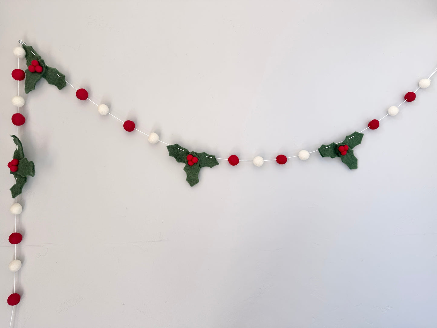 Mistletoe Felt Ball Garland