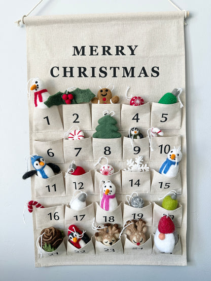 Christmas Countdown with Felted Items