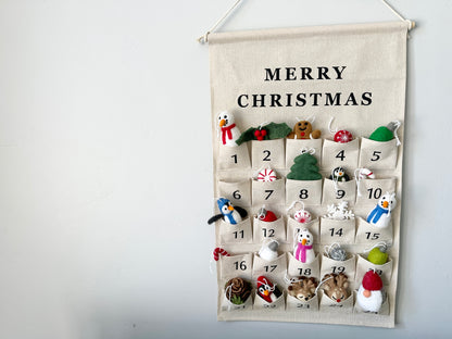 Christmas Countdown with Felted Items