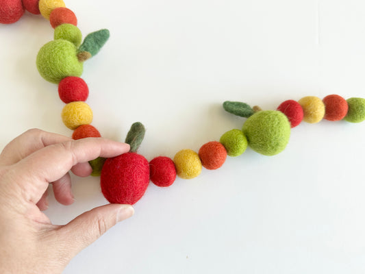 Red & Green Apple Garland