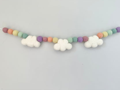 Pastel Rainbow Cloud Garland