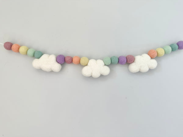 Pastel Rainbow Cloud Garland