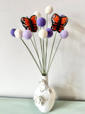 Butterfly Felt Ball Flower Bouquet