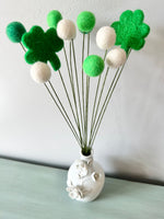 Shamrock & Felt Ball Flower Bouquet