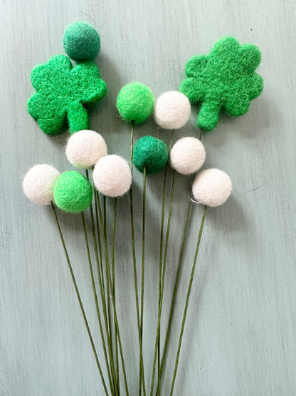 Shamrock & Felt Ball Bouquet