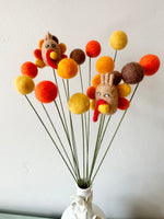 Turkey & Felt Ball Flower Bouquet