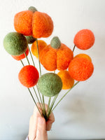 Dark Pumpkin & Felt Ball Bouquet