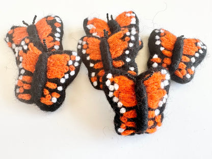 Felted Monarch Butterfly Toy