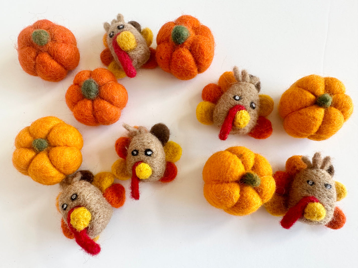 Felt Pumpkin and/or Turkey Toys