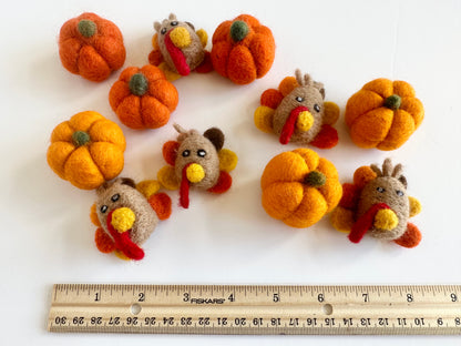 Felt Pumpkin and/or Turkey Toys