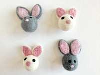 Solid Wool Felted Bunny Toy