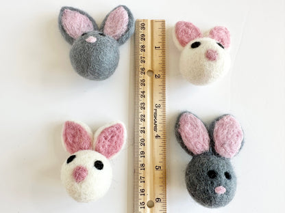 Solid Wool Felted Bunny Toy