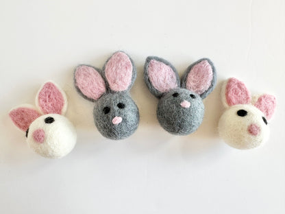 Solid Wool Felted Bunny Toy