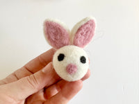 Solid Wool Felted Bunny Shape