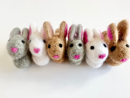 Solid Wool Felted Bunny Toy