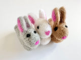 Solid Wool Felted Bunny