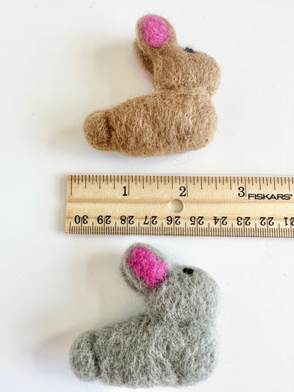 Solid Wool Felted Bunny Toy