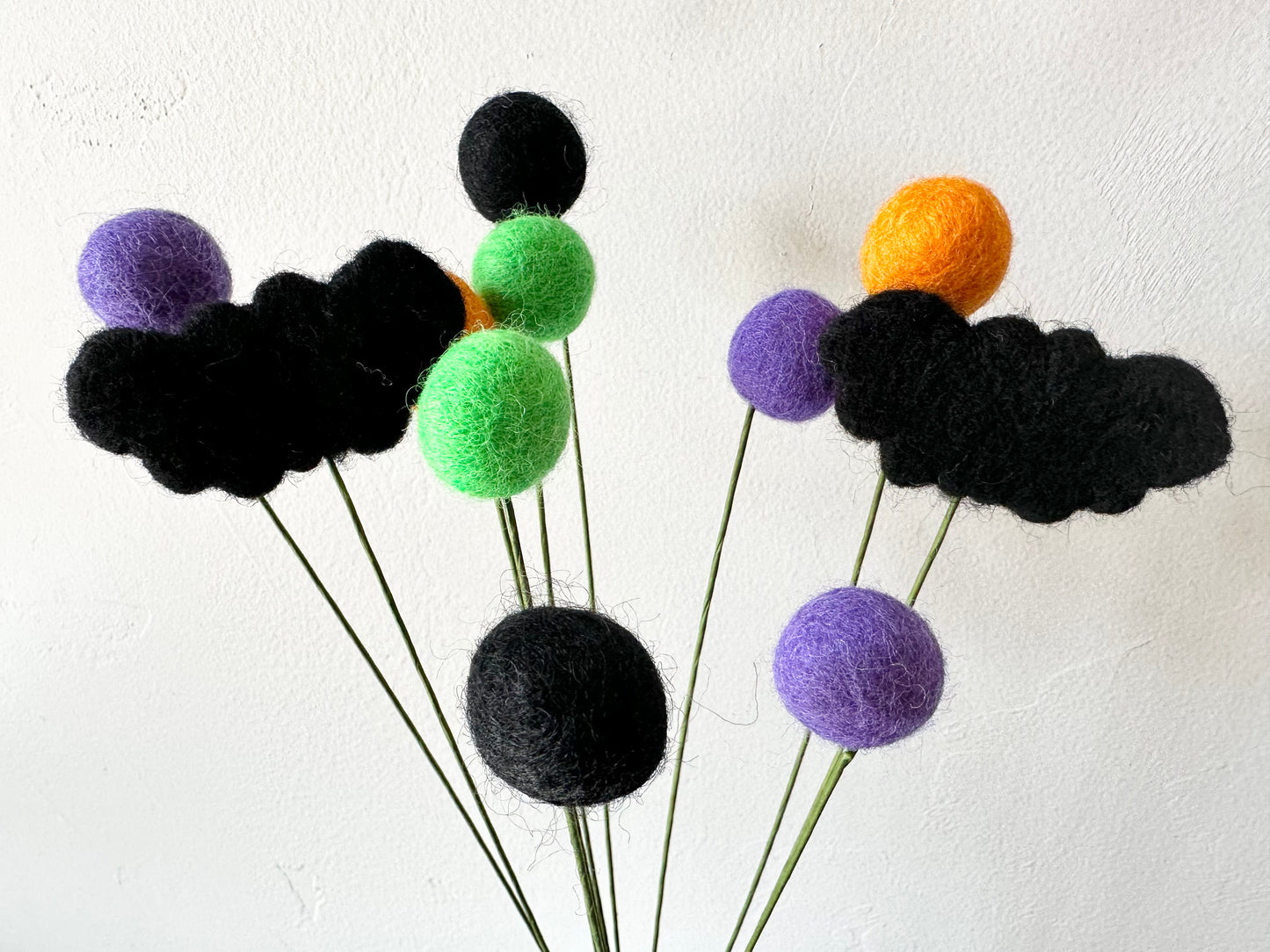 Spooky Bat & Felt Ball Bouquet