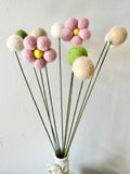Pastel Pink Daisy Wool Bouquet