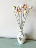 Pastel Pink Daisy Wool Bouquet