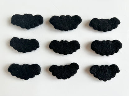 Felted Black Bats