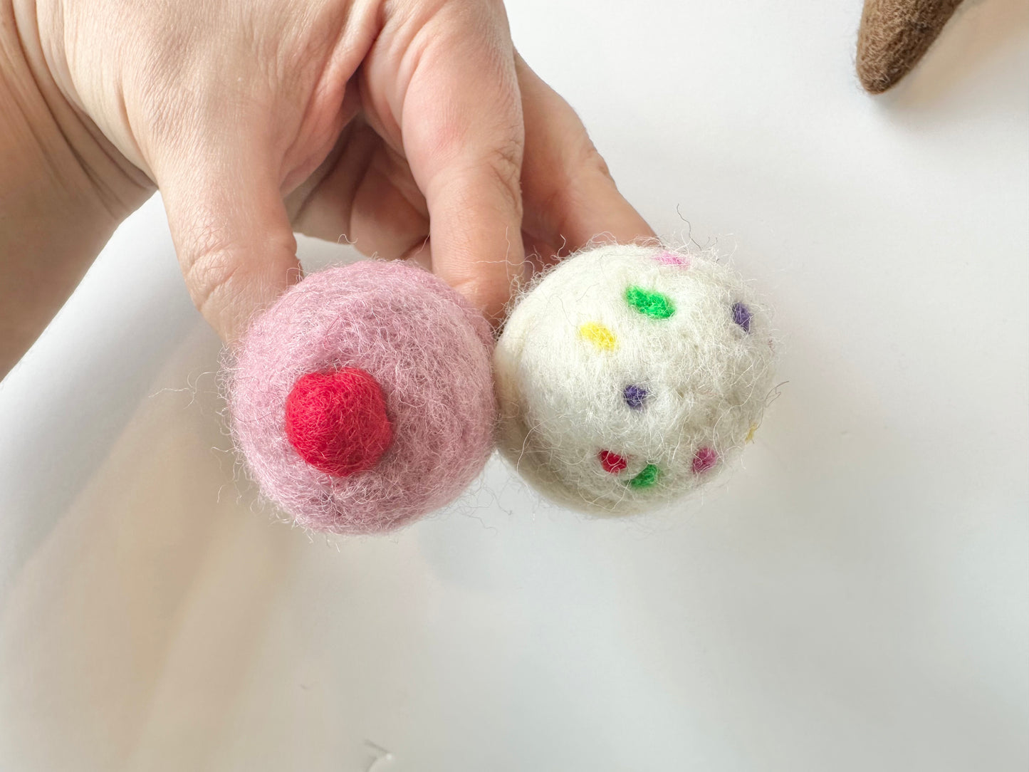 Wool Felted Ice Cream Cone Toy