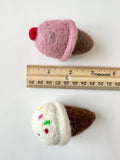 Wool Felted Ice Cream Cone
