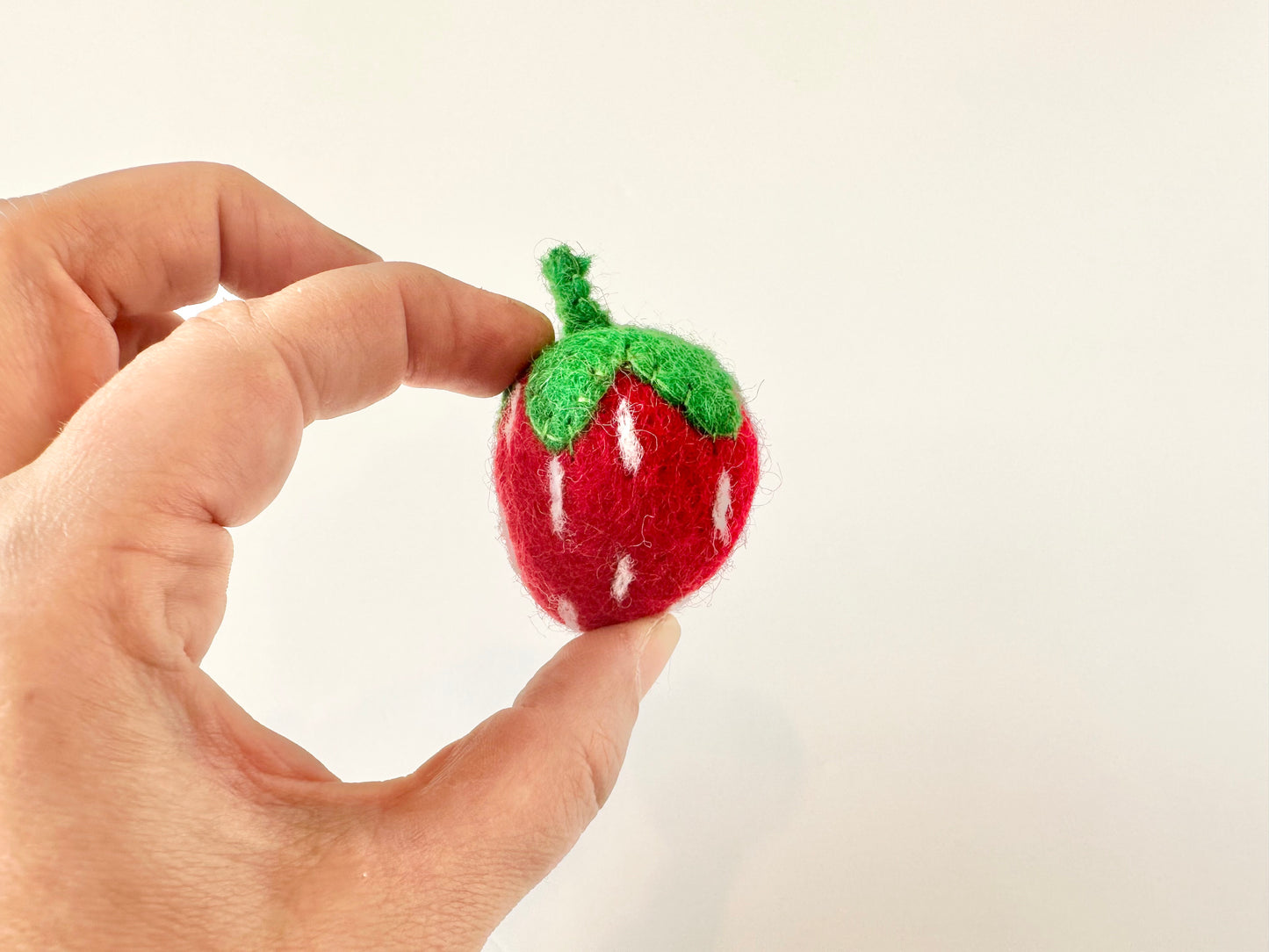 Strawberry or Apple Felt Ornaments