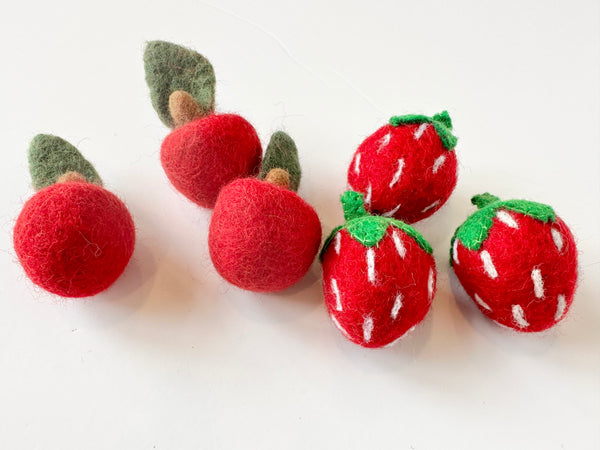Wool Felted Fruit Toy