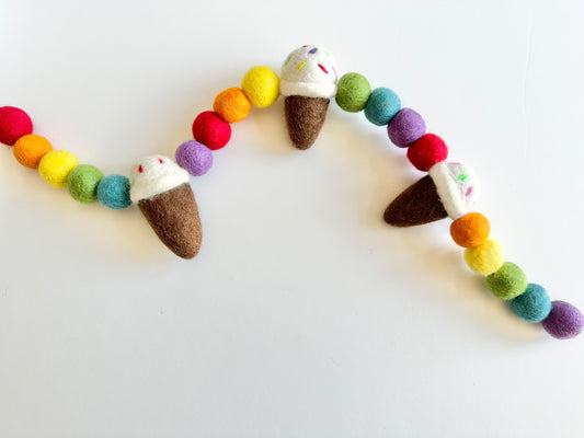 Rainbow Ice Cream Garland