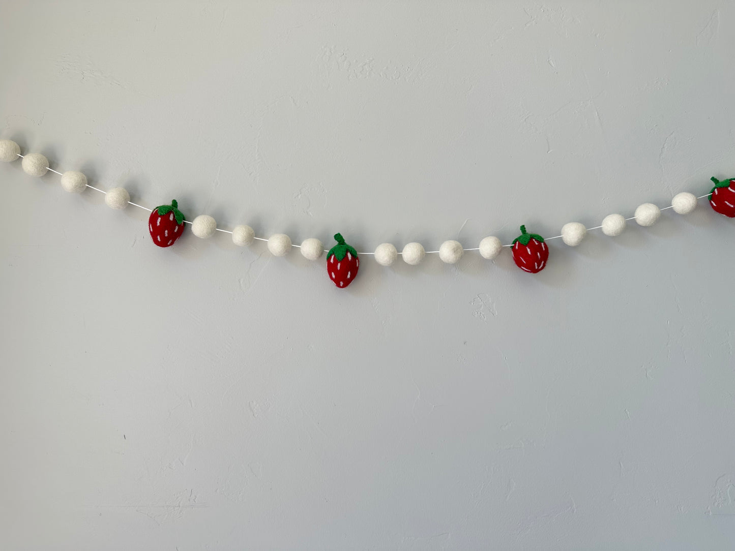 Bright & White Strawberry Garland