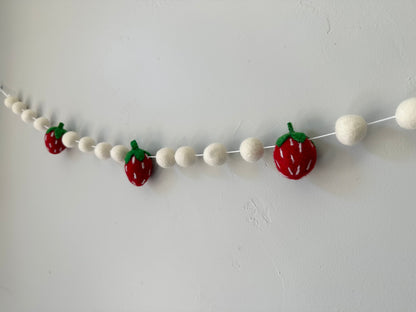 Bright & White Strawberry Garland