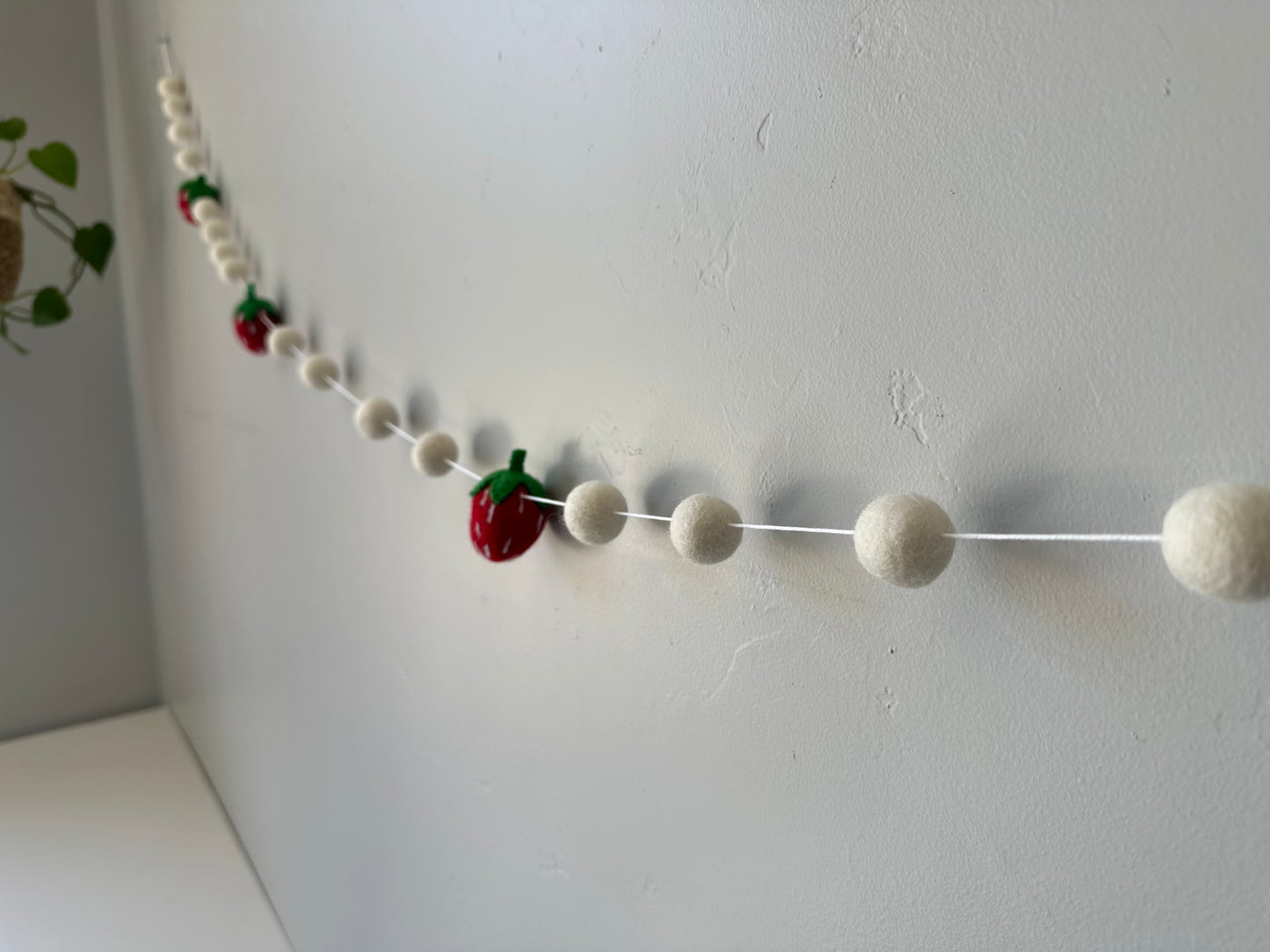 Bright & White Strawberry Garland