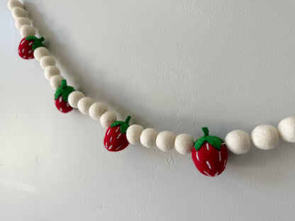 Bright & White Strawberry Garland