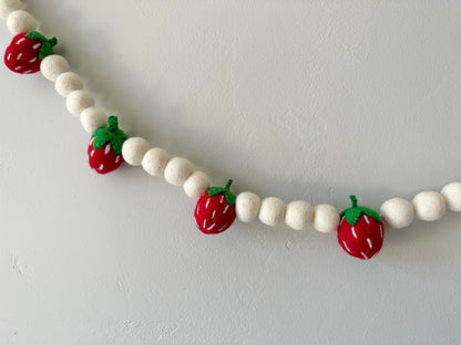 Bright & White Strawberry Garland