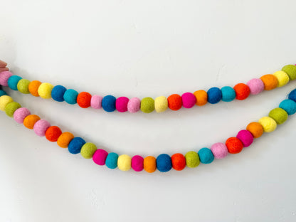 Tropical Luau Felt Ball Garland