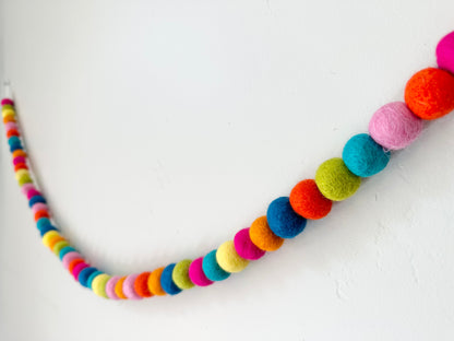 Tropical Luau Felt Ball Garland