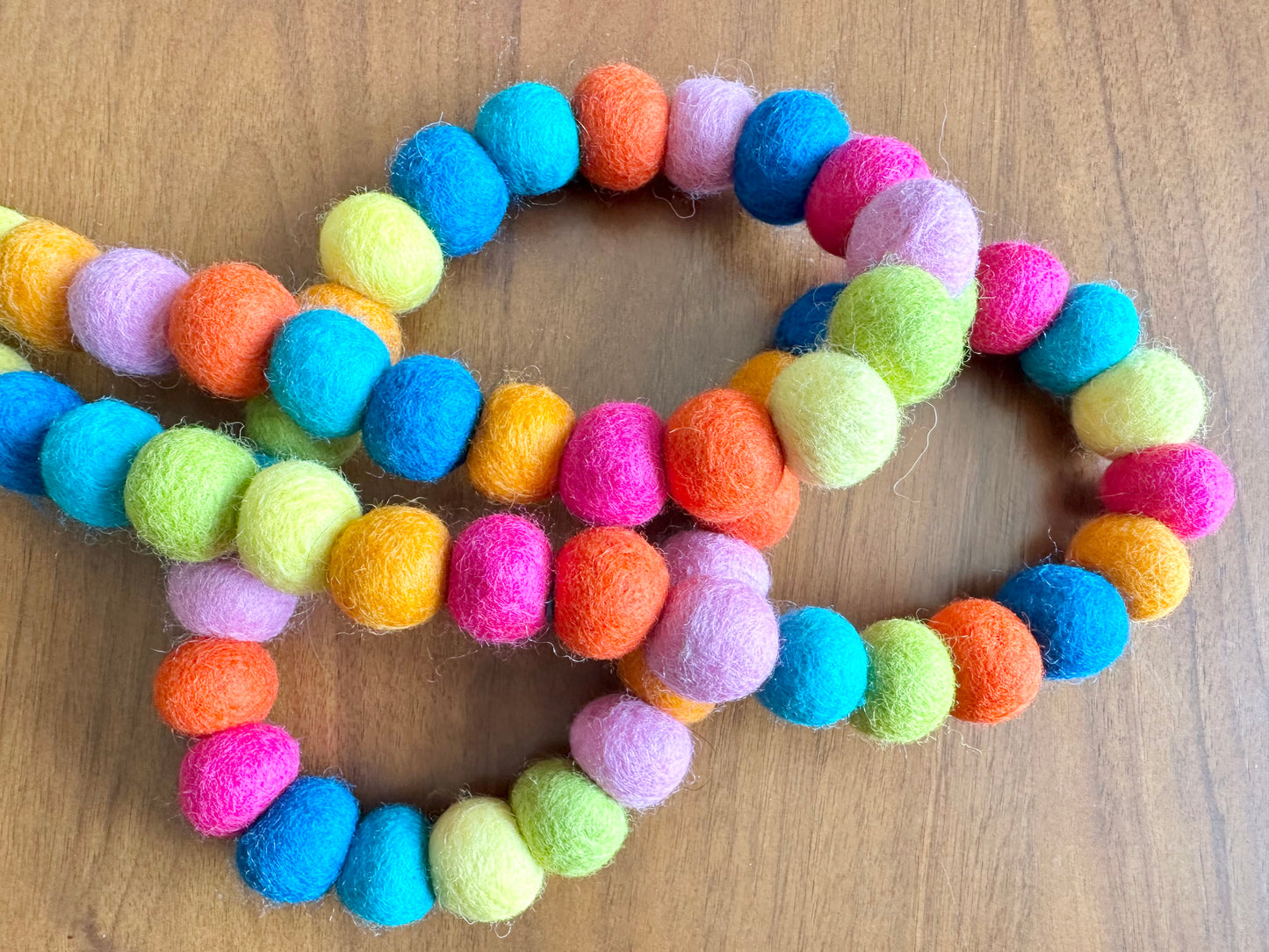 Tropical Luau Felt Ball Garland