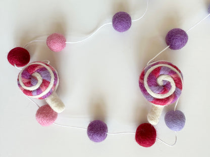 Pinks & Purples Lollypop Garland