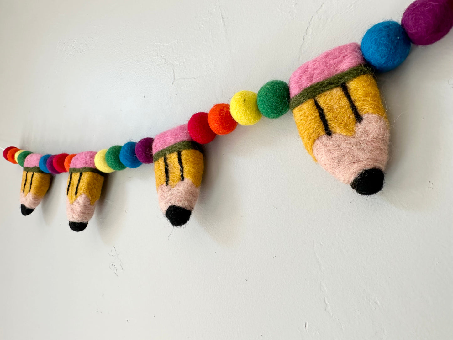 Bright Rainbow Pencil Garland