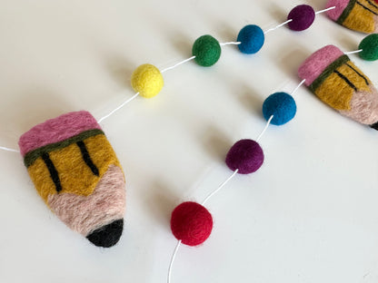 Bright Rainbow Pencil Garland