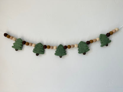 Wintery Evergreen Tree Garland