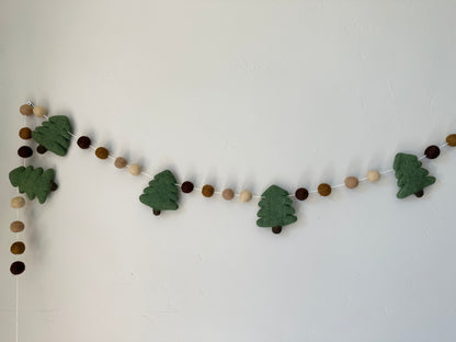 Wintery Evergreen Tree Garland