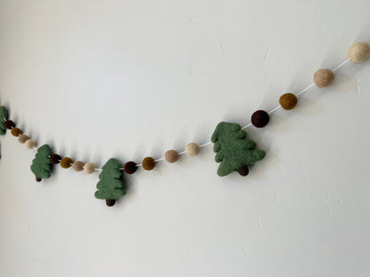 Wintery Evergreen Tree Garland